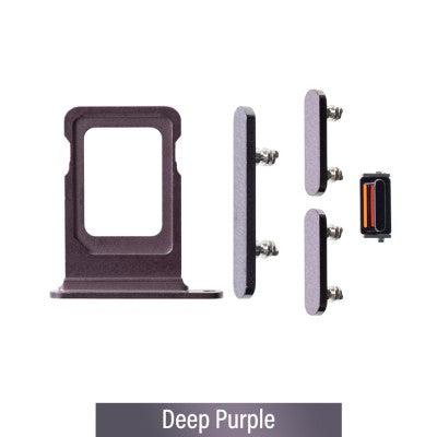 Single SIM Card Tray and Side Button for iPhone 14 Pro / 14 Pro Max-Deep Purple Single SIM Card Tray and Side Button for iPhone 14 Pro / 14 Pro Max-Deep Purple
